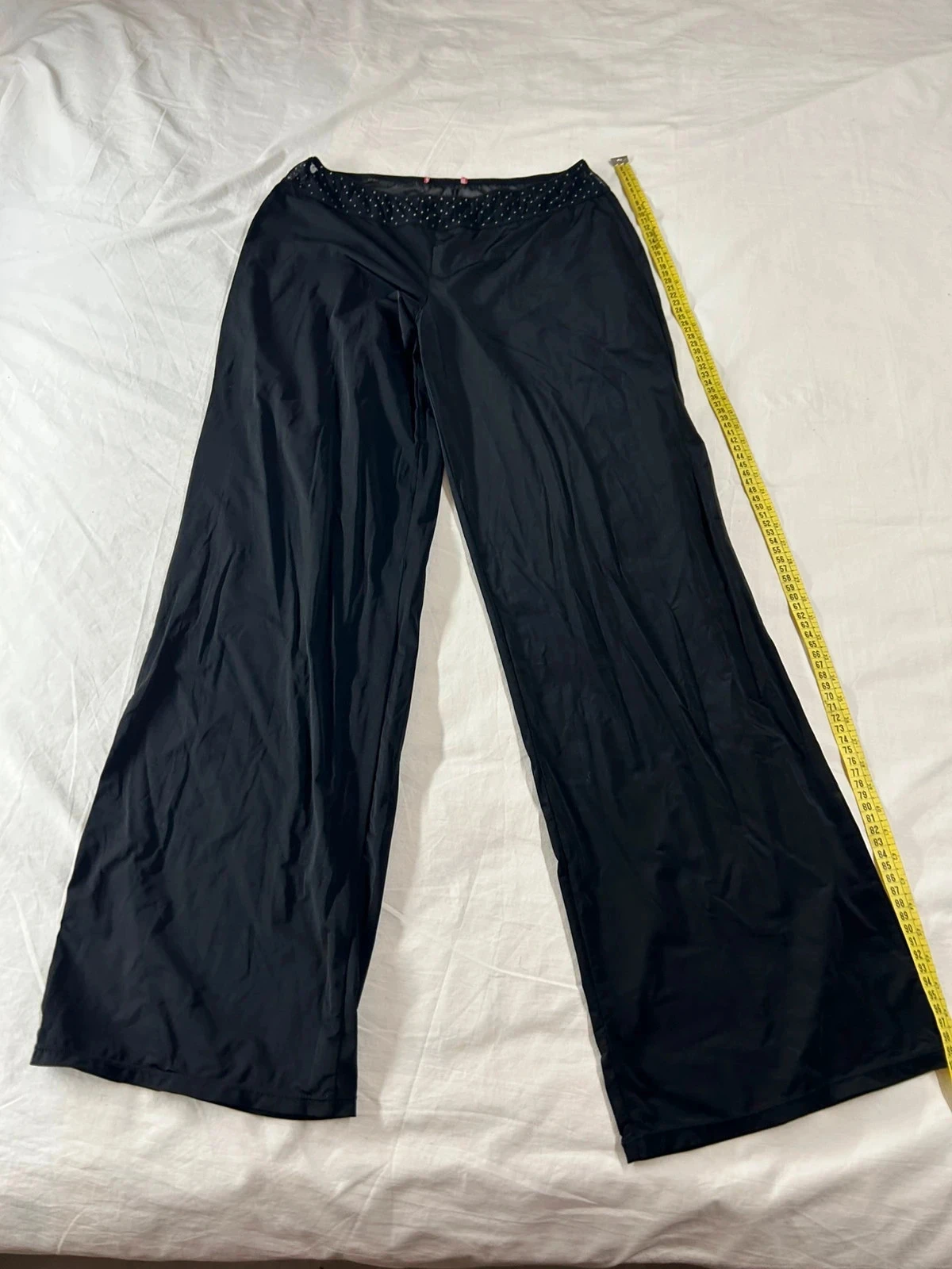 Zwarte vintage leggingbroek met kant – photo 2